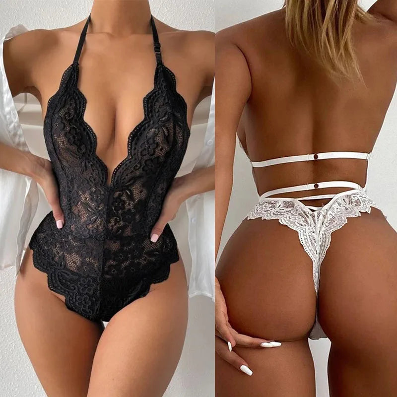 Body Lingerie Dentelle Femme – Une Pièce Sexy, Nuit de Noces & Occasions Spéciales