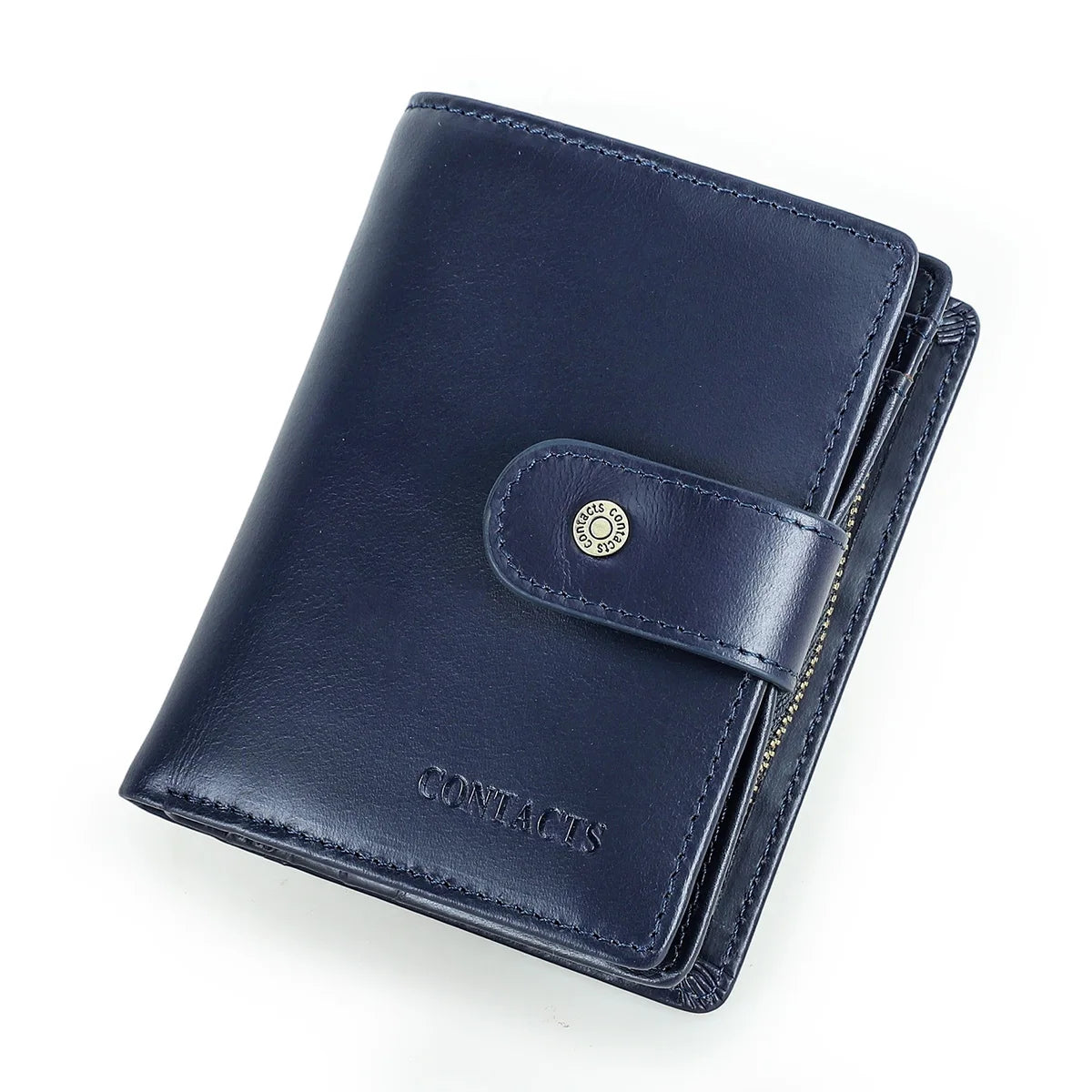 Genuine Leather Women's Wallet – RFID Blocking, 9 Card Slots, Photo Holder