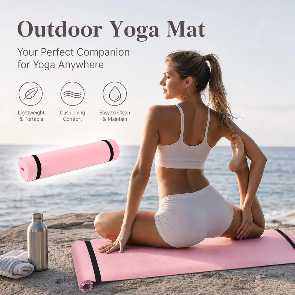 Foldable EVA Foam Yoga Mat – 180 × 50 cm, Non-Slip, Fitness & Pilates