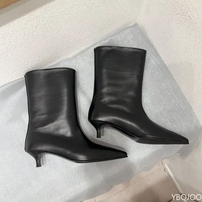 Bottes à Bout Pointu et Petit Talon Fin