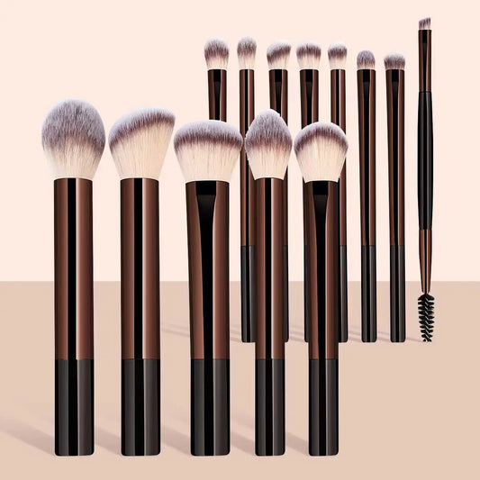 Set 13 Pinceaux Maquillage Professionnel – Fond de Teint, Poudre, Fard à Paupières, Blush, Kabuki