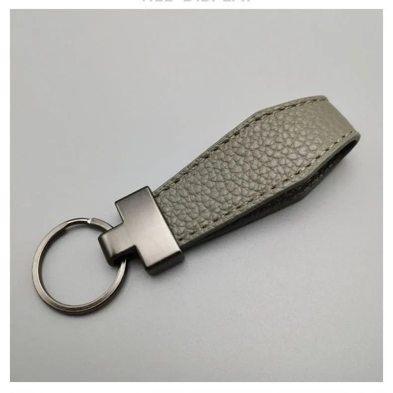 Luxury PU Leather Keychain – Punk Style, Gold Finish, Gift for Men & Women