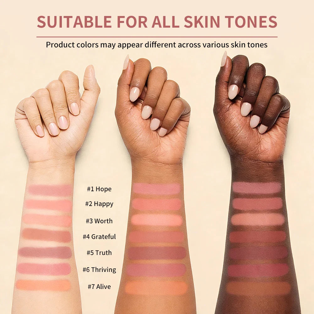 Mattifying Cream-to-Powder Blush – Lightweight Mousse Texture, Natural Finish, Long-Lasting | 7 Shades