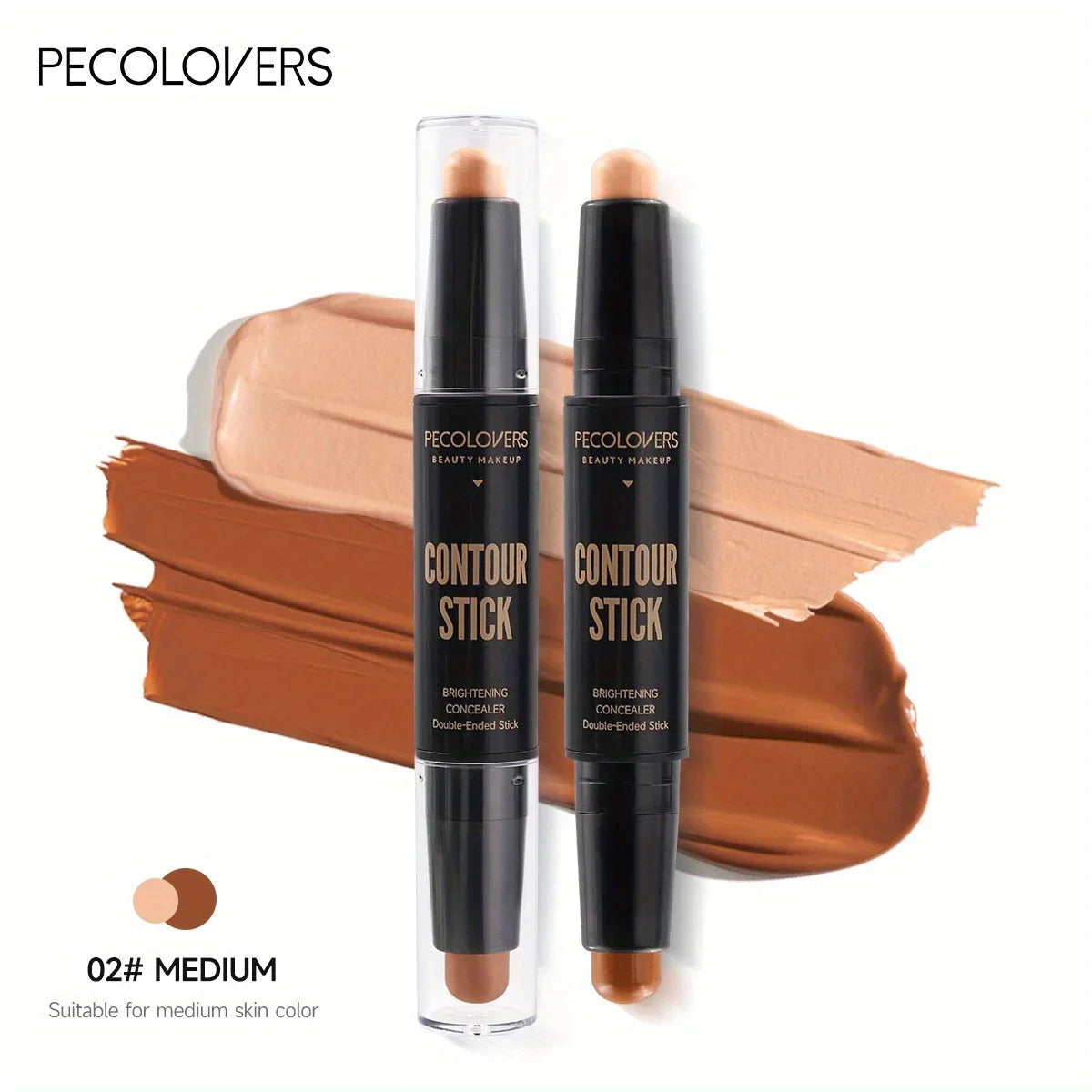 Stylo Double Embout Highlighter & Contour – Waterproof, Fond de Teint & Anti-Cernes