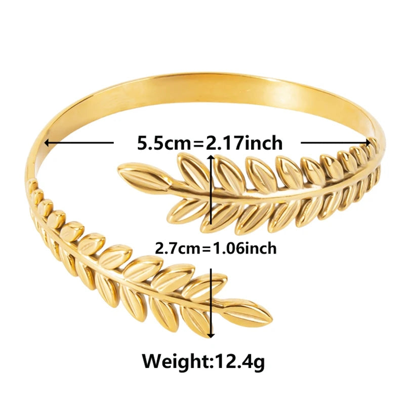 Textured Pattern Bracelet – Flower, Heart or Snake, Gold Stainless Steel, For Women