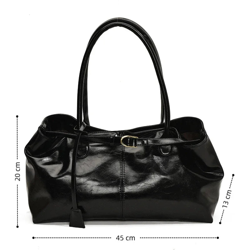 Sac à Main Souple Porté Épaule Style Vintage
