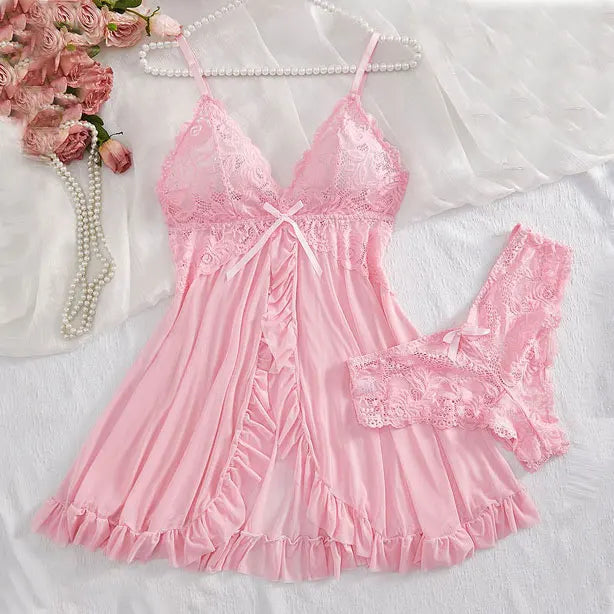 Nuisette Lingerie Sexy – Col en V, Ultra-Fine Transparente, Grande Taille & Mini