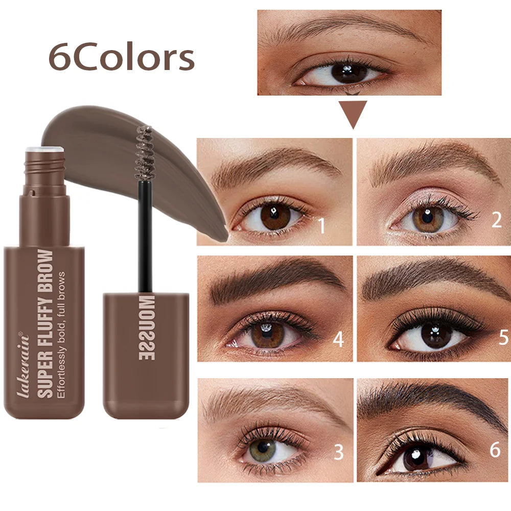 Mousse Sourcils Volumisante Longue Tenue — Waterproof, Effet Duveteux, 6 Teintes