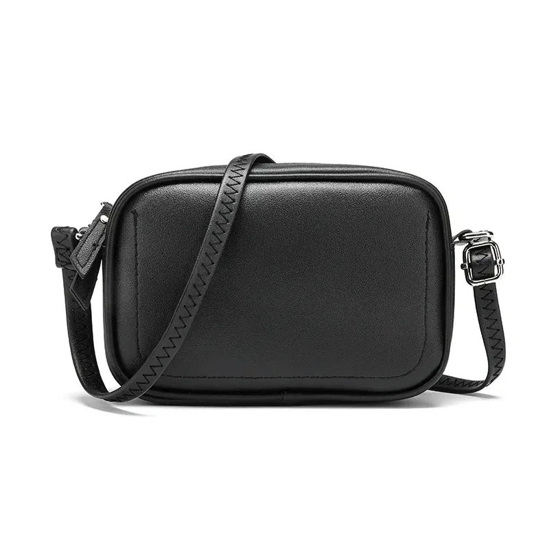 Sac à bandoulière en cuir décontracté - Style rétro vintage pour femme