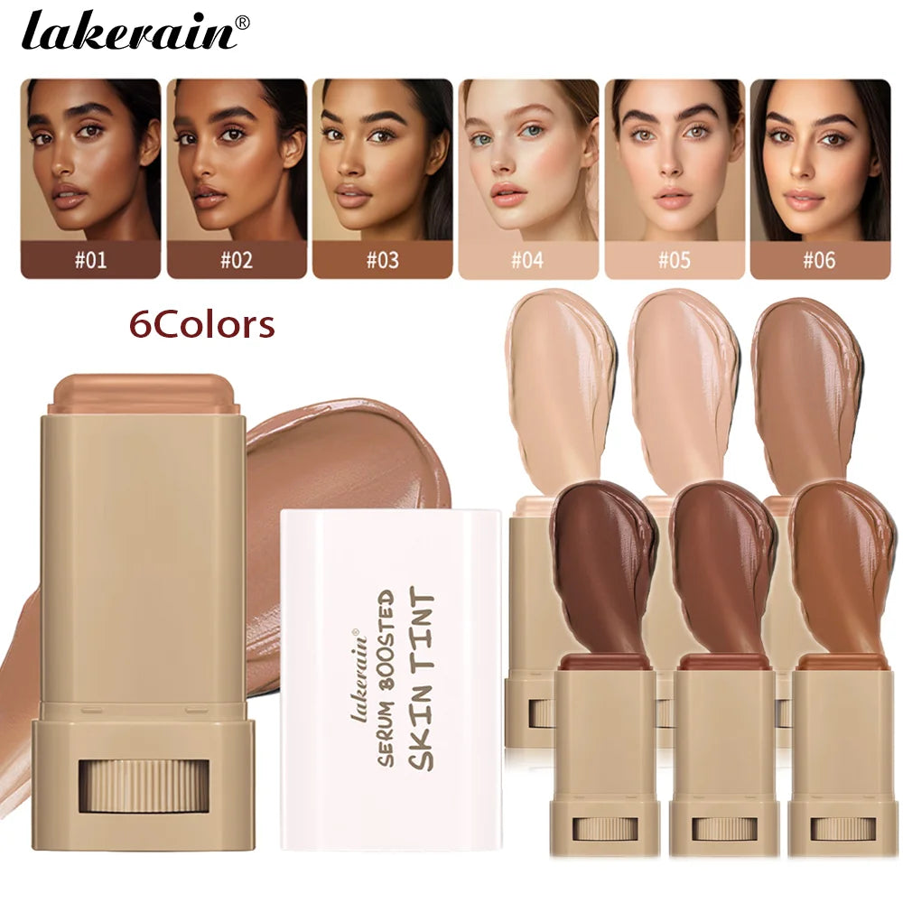 Serum Stick Foundation – Natural Finish, Buildable Coverage, 7 Active Ingredients, 6 Shades