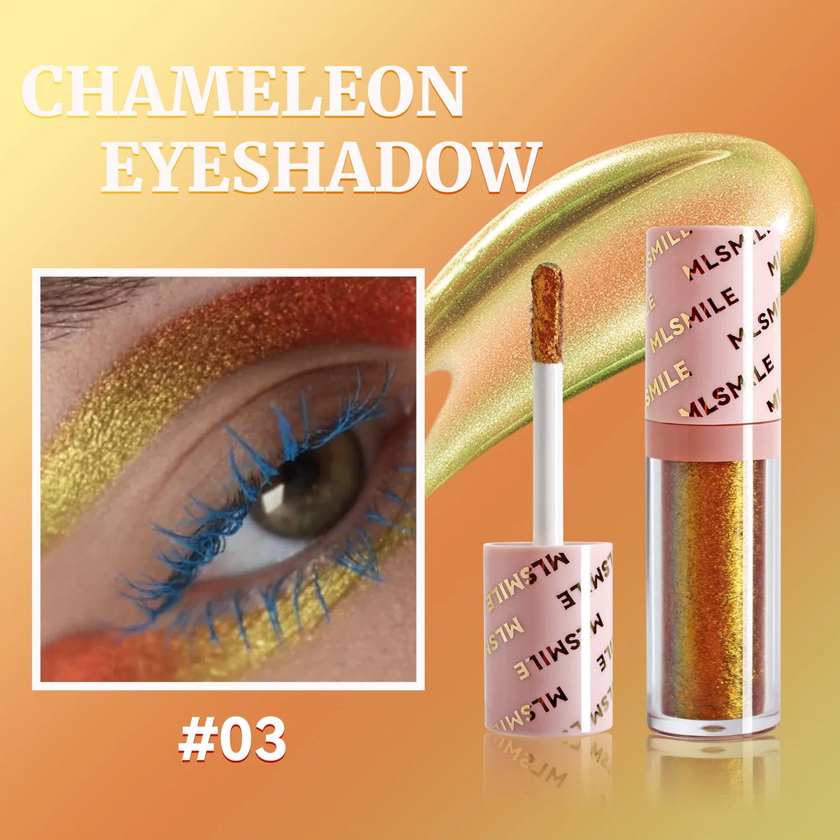 Fard à Paupières Liquide Multichromatique — Shimmer Polarisé, Séchage Rapide, Effet Caméléon