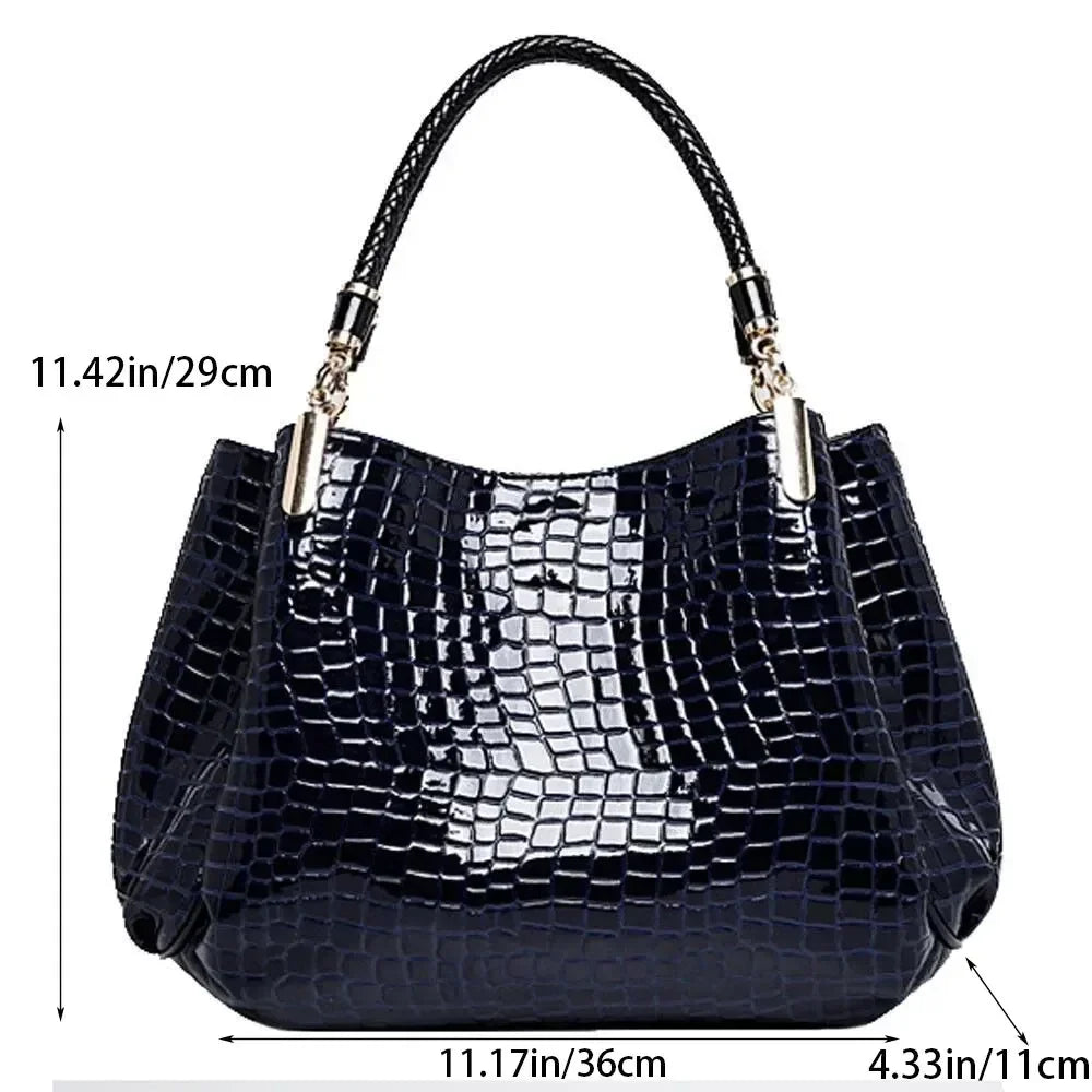 Sac Cabas Grande Capacité pour Femme - Effet Crocodile