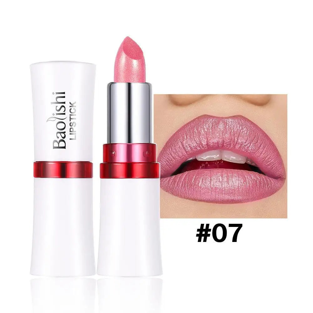 Long-Lasting Mirror Pearl Lipstick – Moisturizing, Waterproof, Flash Gloss Finish | 6 Shades