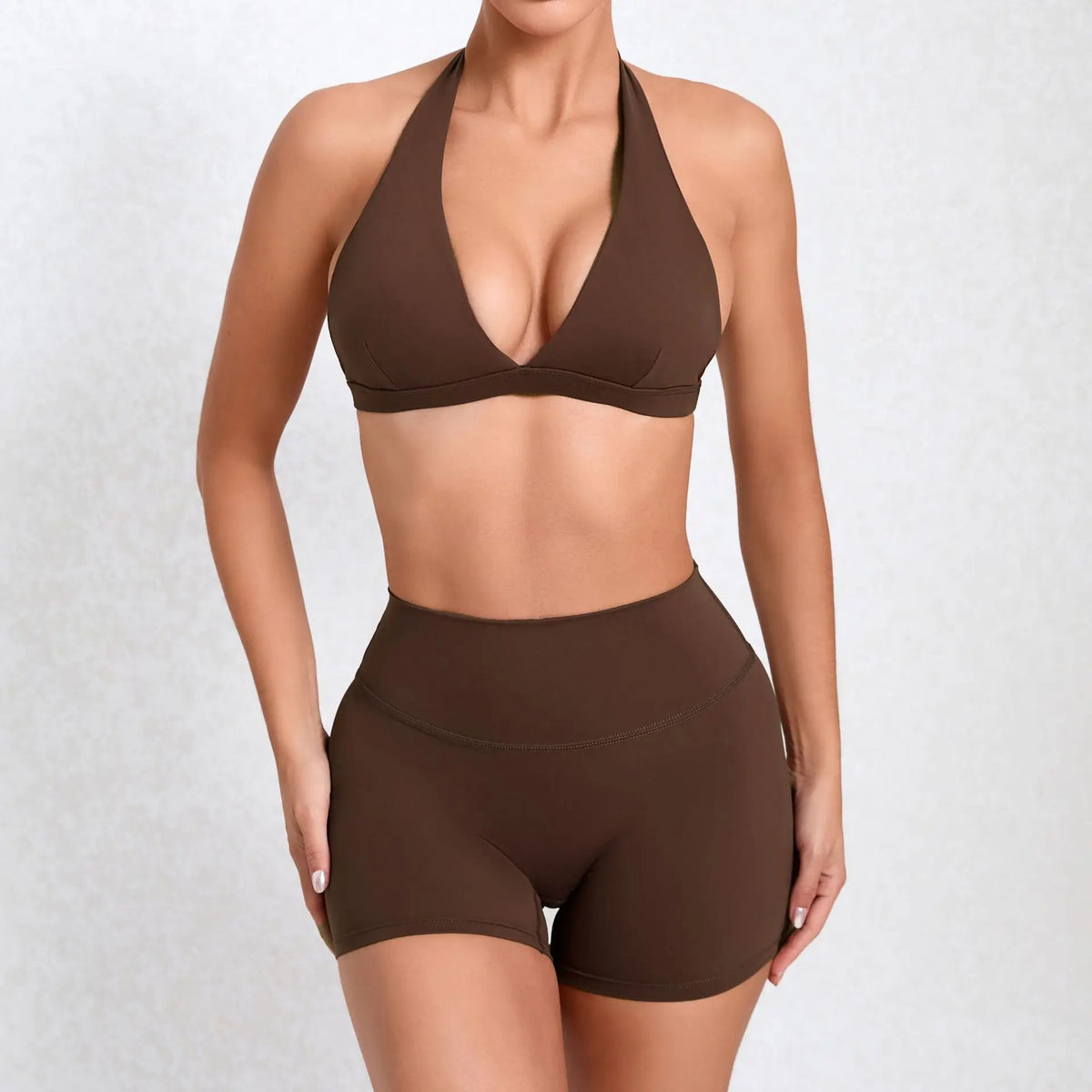 Ensemble de Sport Femme – Brassière Sans Coutures, Short ou Legging Taille Haute | Séchage Rapide