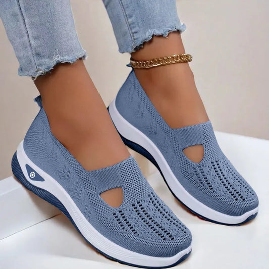 Chaussures Femme en Toile Mesh Respirante – Baskets Légères Slip-On, Confort Marche
