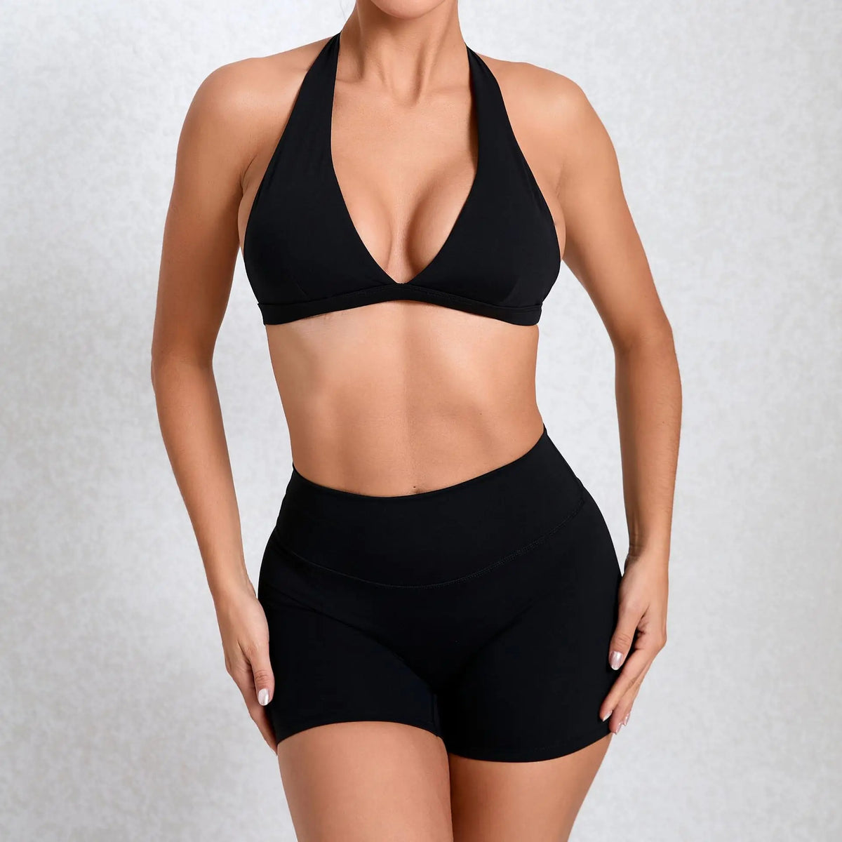 Ensemble de Sport Femme – Brassière Sans Coutures, Short ou Legging Taille Haute | Séchage Rapide