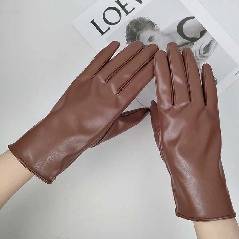 Gants doublés en similicuir
