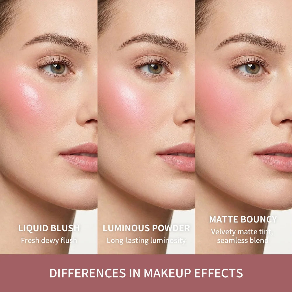 Mattifying Cream-to-Powder Blush – Lightweight Mousse Texture, Natural Finish, Long-Lasting | 7 Shades