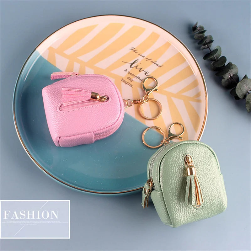 Women's PU Leather Mini Key Pouch – Luxury Key Organizer, Cute Coin Purse