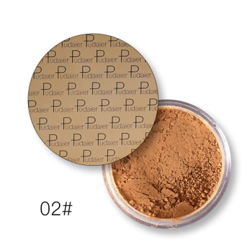 Mineral Loose Setting Powder – Matte Finish, Sebum Control, Waterproof, Dark Skin Tones, 8 Shades