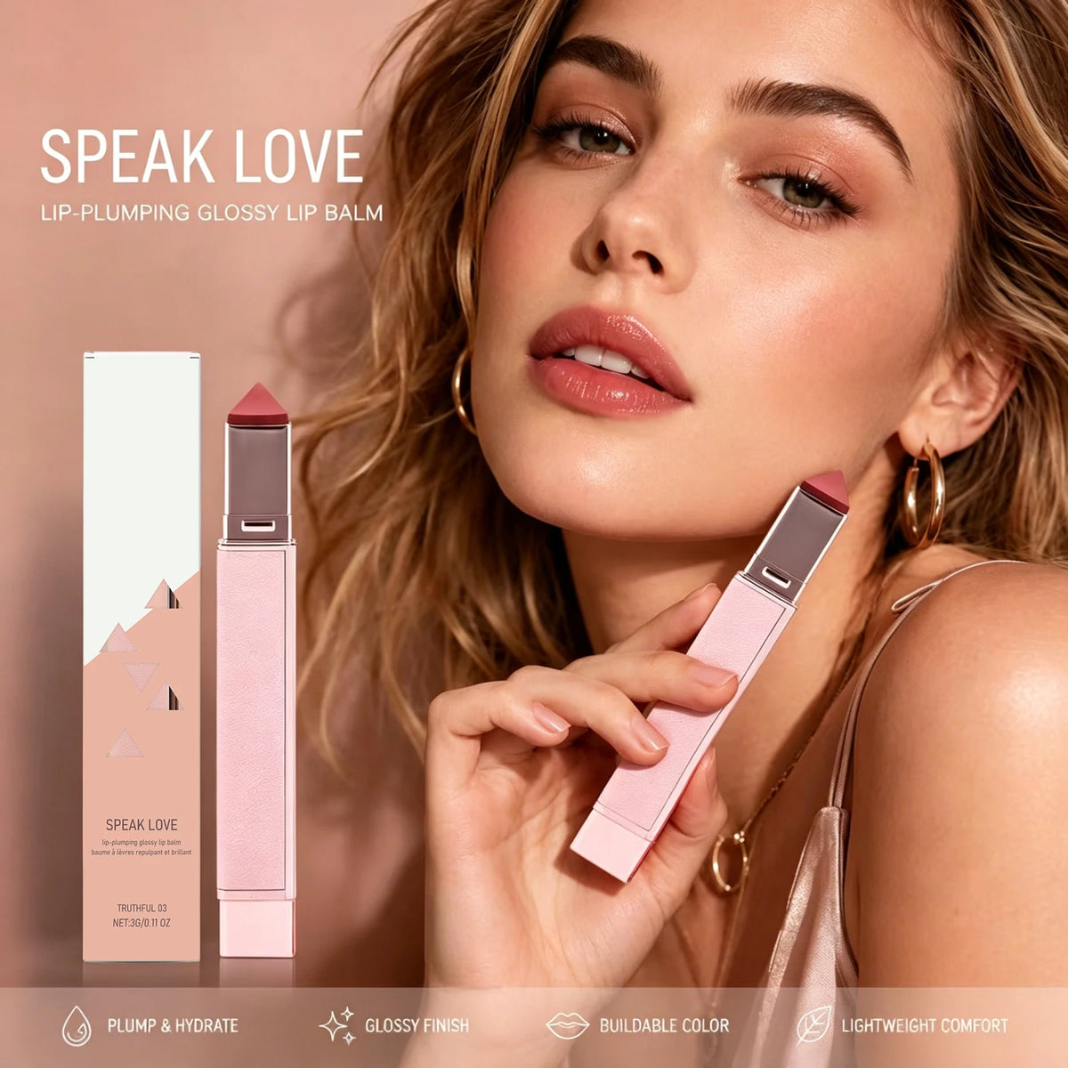 Tinted Plumping Lip Gloss – Moisturizing, Anti-Chapping, Smoothes Fine Lines | 7 Shades
