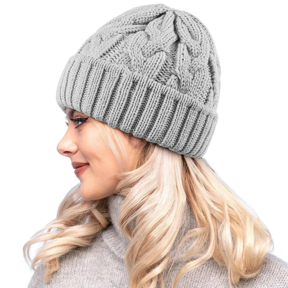 Tuque en maille extensible pour femme