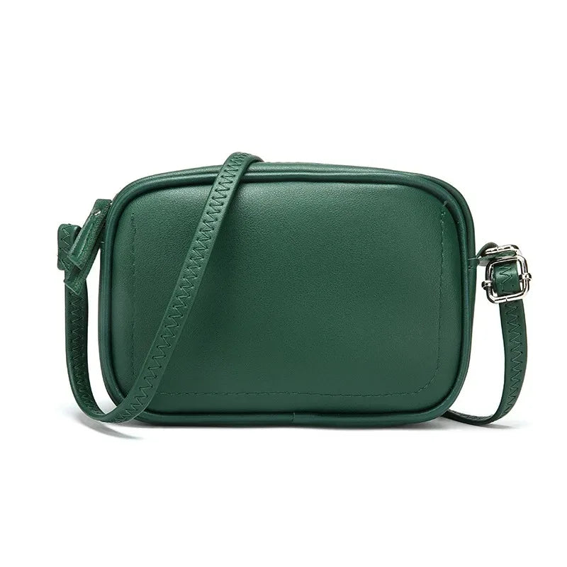 Sac à bandoulière en cuir décontracté - Style rétro vintage pour femme