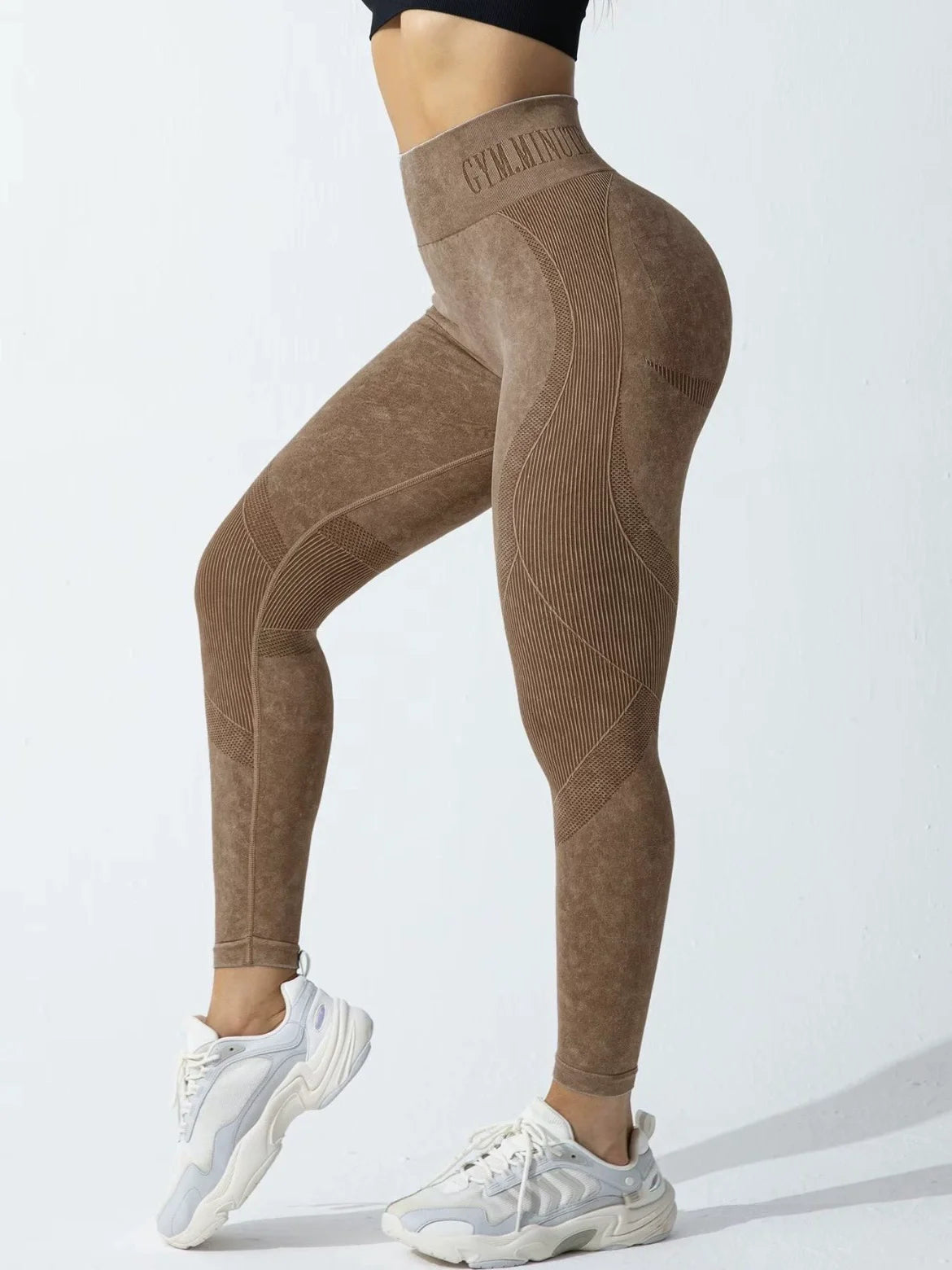 Legging Yoga Femme Taille Haute – Sans Coutures, Gainant, Push-Up Hanches, Séchage Rapide