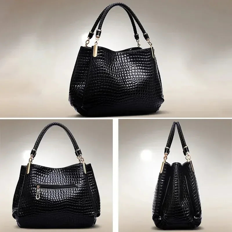 Sac Cabas Grande Capacité pour Femme - Effet Crocodile