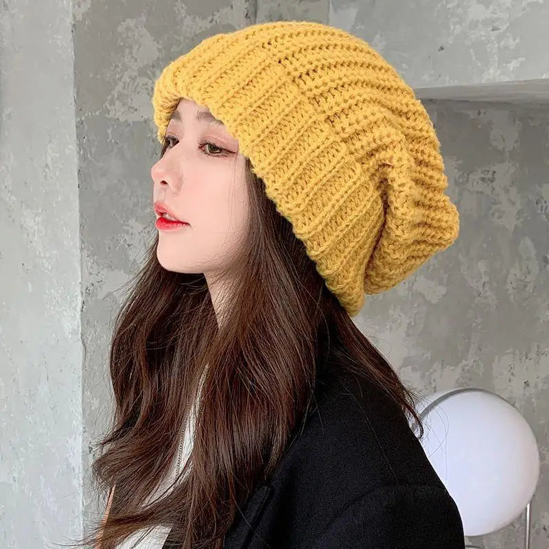 Women's solid knit beanie