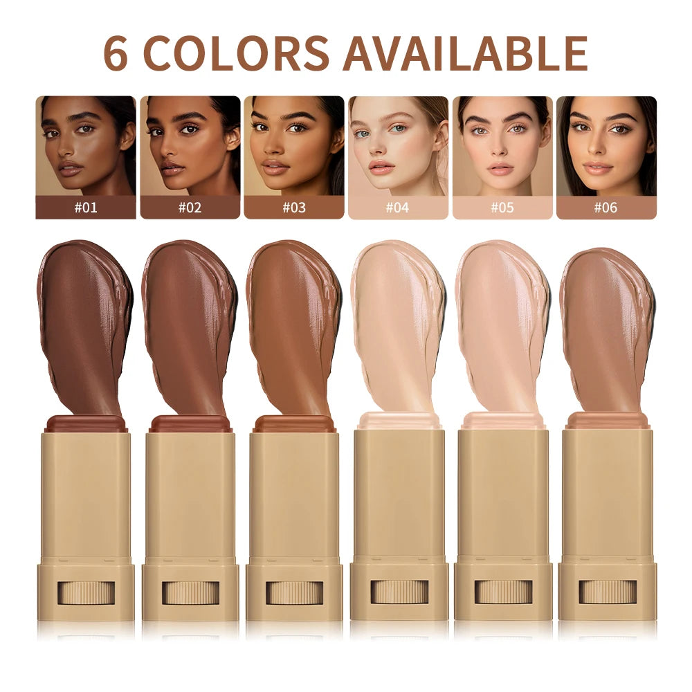 Serum Stick Foundation – Natural Finish, Buildable Coverage, 7 Active Ingredients, 6 Shades