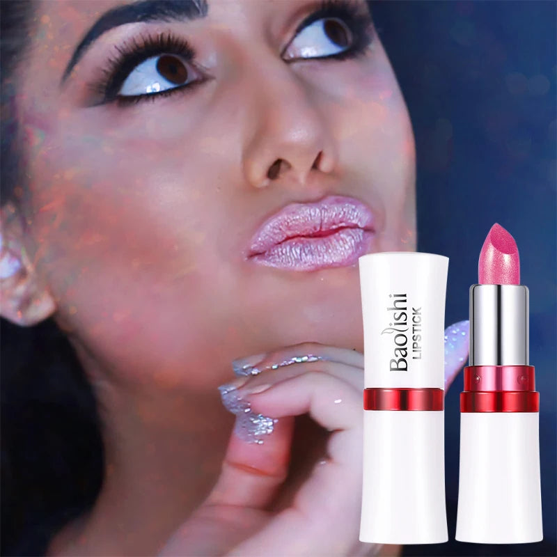 Long-Lasting Mirror Pearl Lipstick – Moisturizing, Waterproof, Flash Gloss Finish | 6 Shades