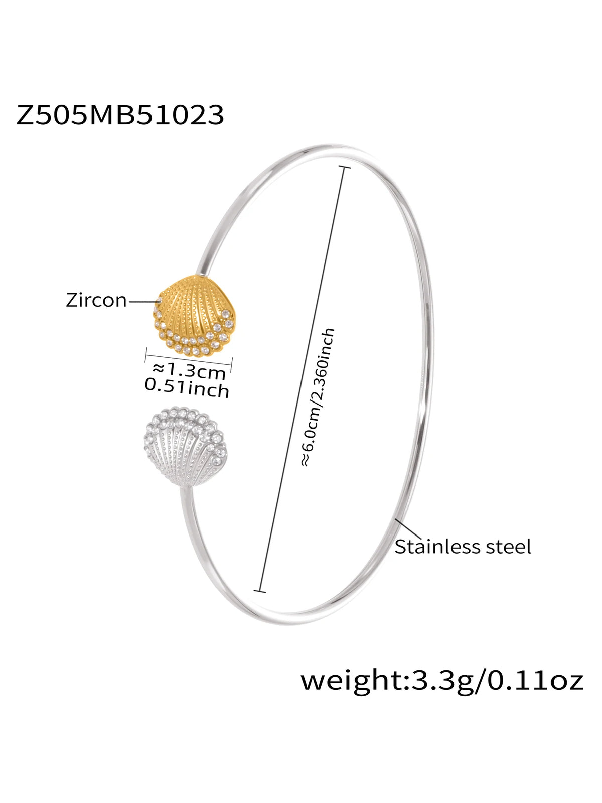 Bracelet Manchette Luxe Plaqué Or PVD – Acier Inoxydable, Style Géométrique, Mariage & Banquet, Pour Femme