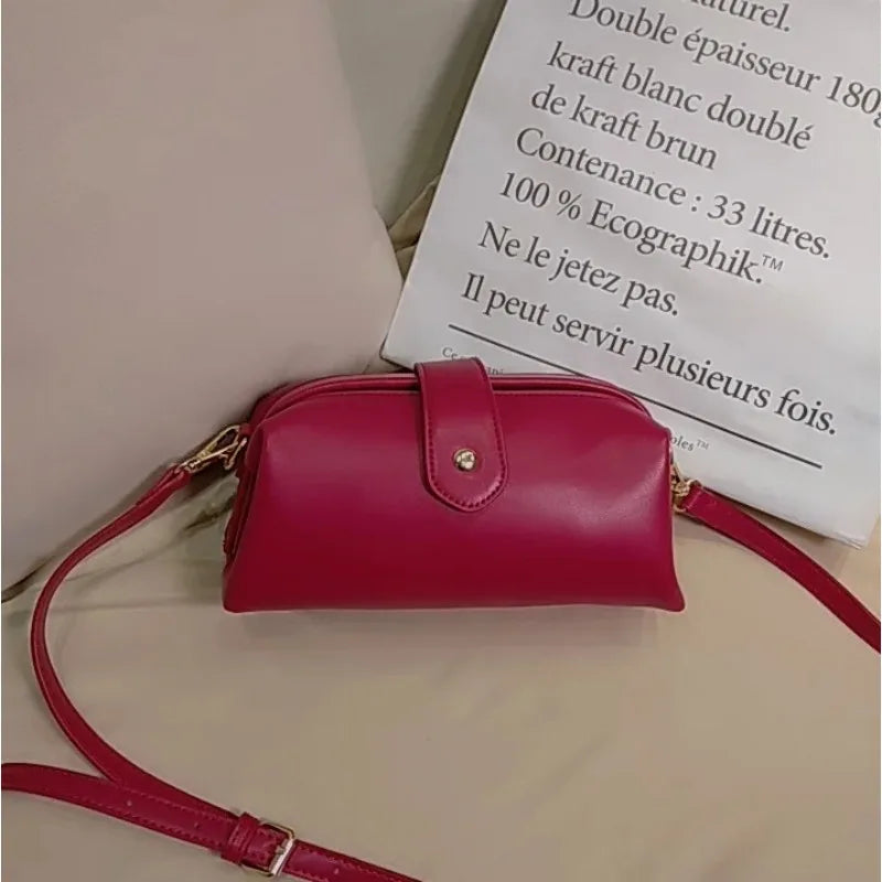 Sac à bandoulière en cuir décontracté - Style rétro vintage pour femme
