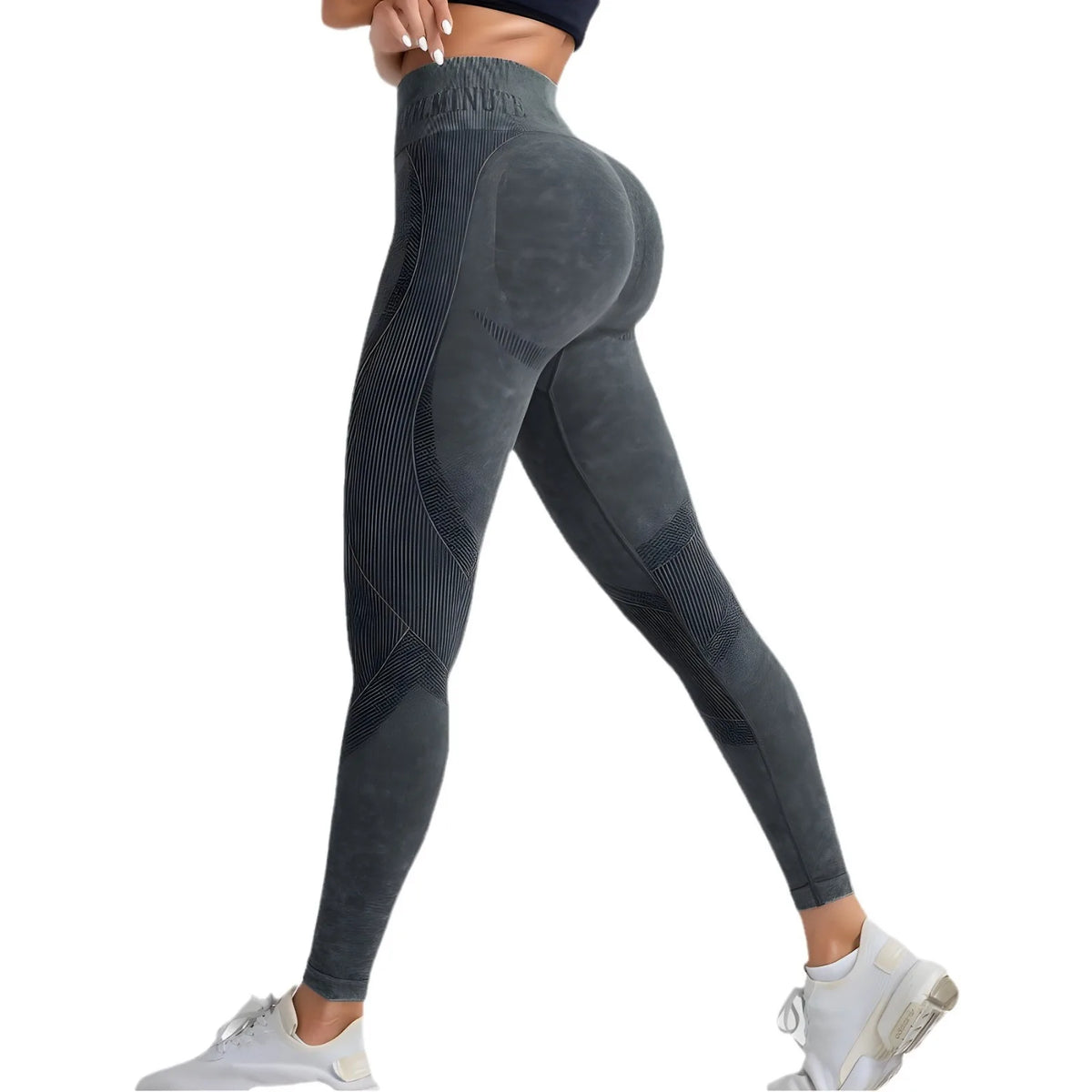 Legging Yoga Femme Taille Haute – Sans Coutures, Gainant, Push-Up Hanches, Séchage Rapide