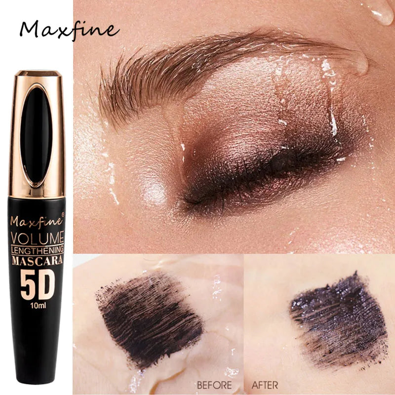 Mascara 5D Soie Longue Tenue — Waterproof, Volumisant, Allongeant & Courbant