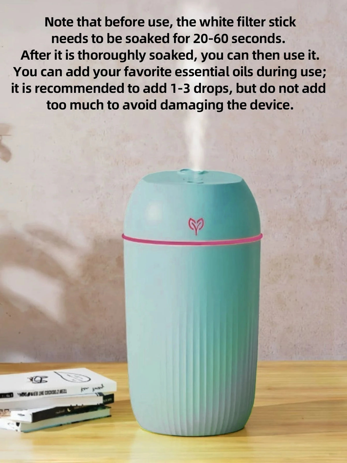 Mini Humidificateur Diffuseur USB 420 ml – Ultrasonique, Anion, Voiture & Maison