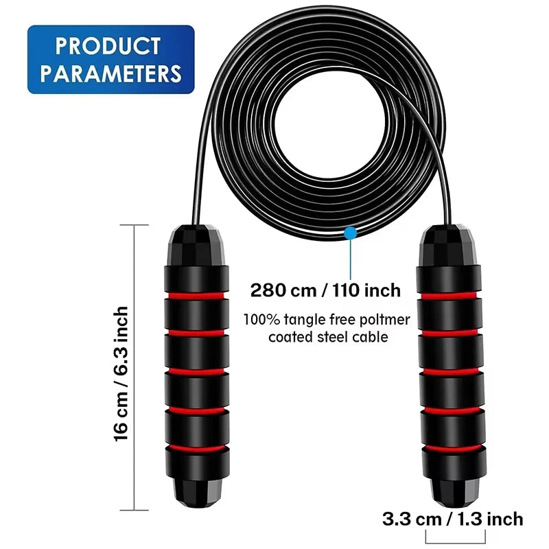 Corde à Sauter avec Roulements à Billes GOT-TOG – Câble Acier, Vitesse & Endurance, Unisexe