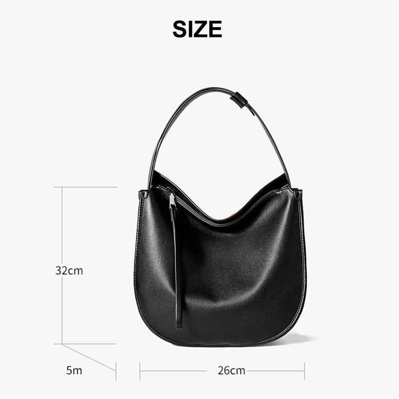 Genuine Leather Women's Handbag - Large Capacity - Luxury Shoulder Bag 2522