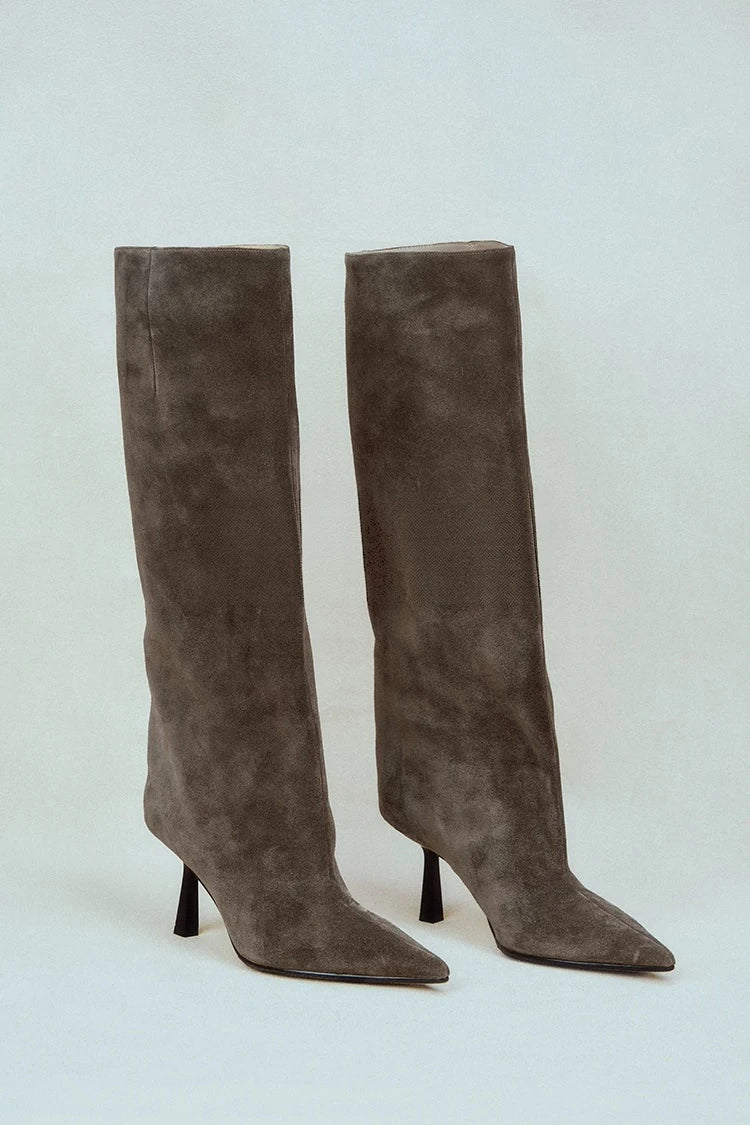 Bottes Hautes à Bout Pointu et Talon Fin