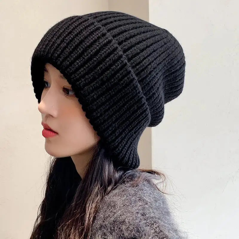 Women's solid knit beanie