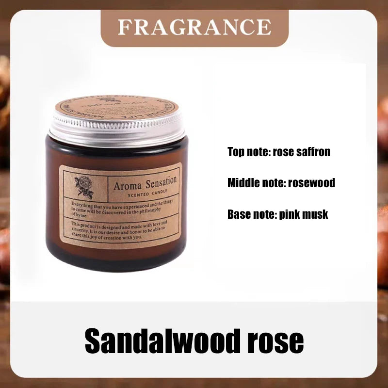 Bougie Parfumée Artisanale en Cire de Soja – Sans Fumée, Coupe en Verre, Aromathérapie