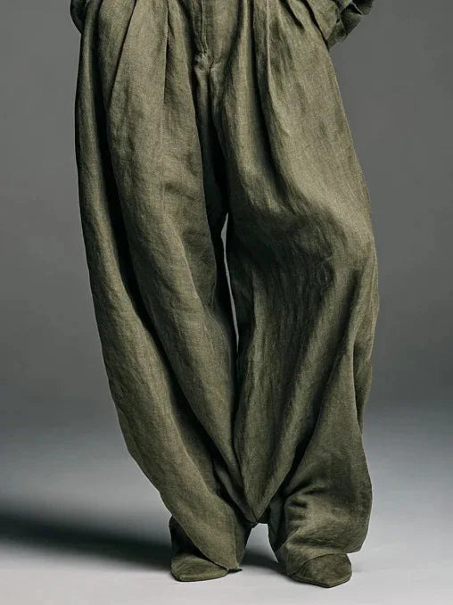Oversized Balloon Shirt and Pants Set