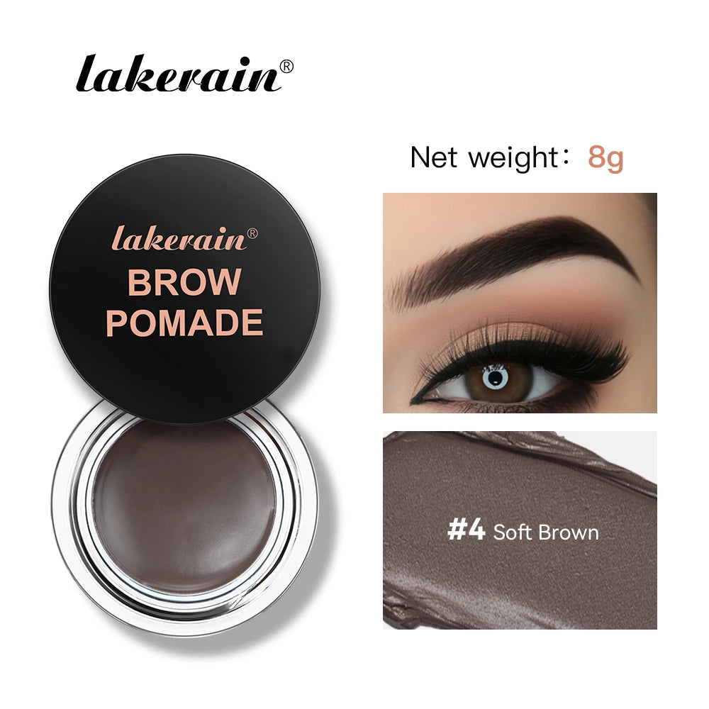 Long-Wear Waterproof Eyebrow Pomade — Smudge-Proof, Natural, 6 Shades