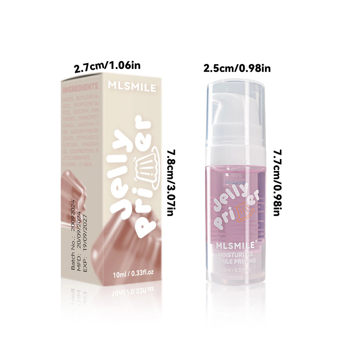 Primer Gel Transparent – Base Maquillage Matifiante, Pores Invisibles, Longue Tenue