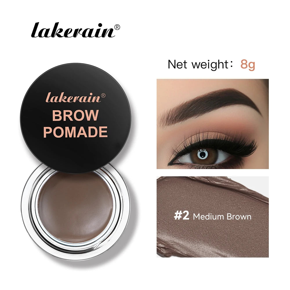 Long-Wear Waterproof Eyebrow Pomade — Smudge-Proof, Natural, 6 Shades
