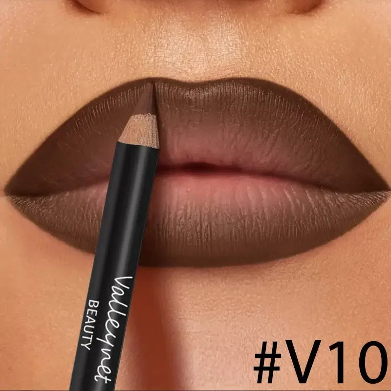 4-Piece Lip Kit – 3 Lip Liners + 1 Matte Gloss, Waterproof, Long-Lasting | 3 Sets