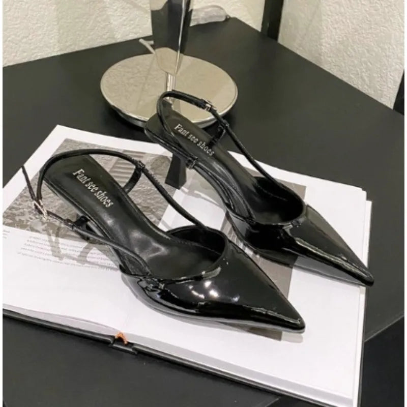 Sandales à Talons Luxe - Bout Pointu avec Bride Arrière