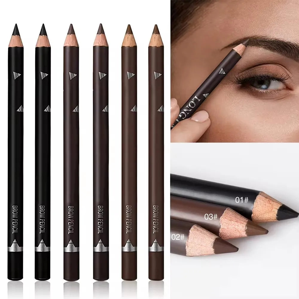 Waterproof Eyebrow Pencil — Pack of 6 or 12 Pieces, Long-Lasting Wear