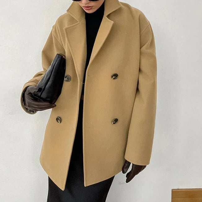Double-Breasted Oversized Coat